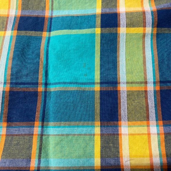 Levi's Shirt Boys Extra Large XL 13-15 Years Green Yellow Blue Plaid Button Up - Picture 6 of 10